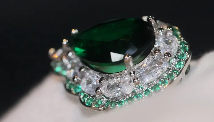 Green Diamond Ring Teardrop Engagement Ring Green Diamond Engagement Ring Lab Diamonds London Rings