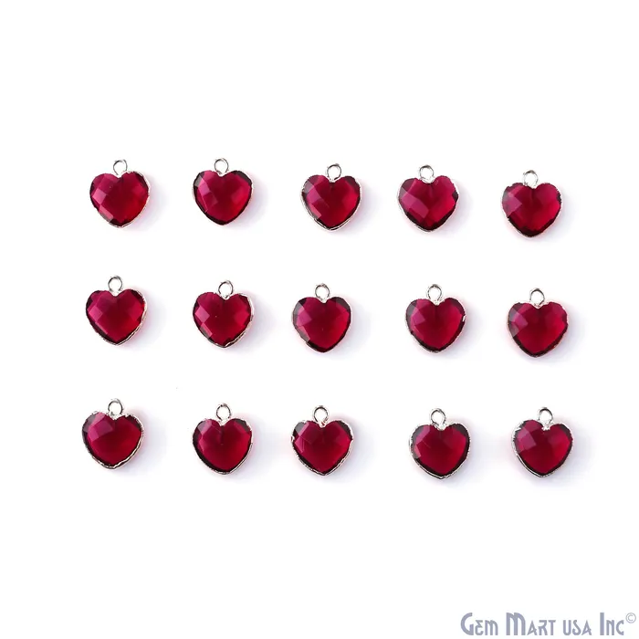 Heart Shape 13x12mm Silver Electroplated Single Bail Gemstone Connector Pendant GemmartUSA Necklaces Heart Shape 13x12mm Silver Electroplated Single Bail Gemstone Connector Pendant GemmartUSA Necklaces