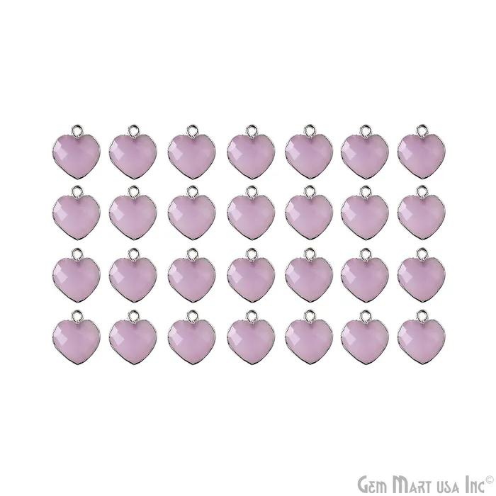Heart Shape 13x12mm Silver Electroplated Single Bail Gemstone Connector Pendant GemmartUSA Necklaces Heart Shape 13x12mm Silver Electroplated Single Bail Gemstone Connector Pendant GemmartUSA Necklaces