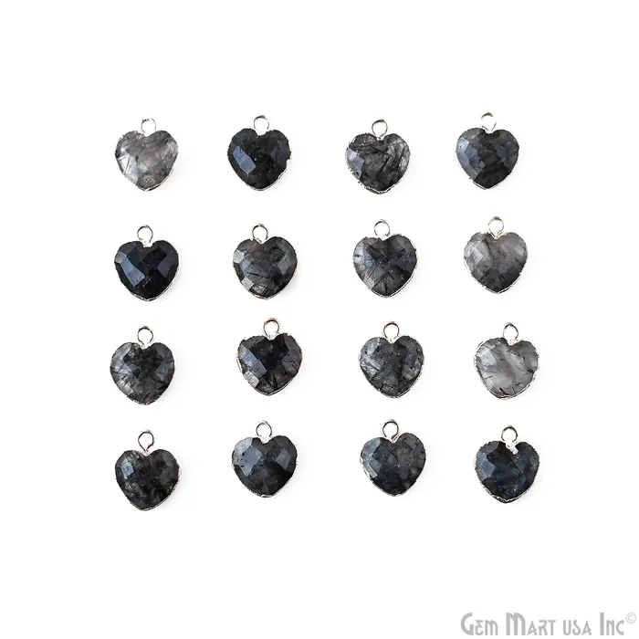 Heart Shape 13x12mm Silver Electroplated Single Bail Gemstone Connector Pendant GemmartUSA Necklaces Heart Shape 13x12mm Silver Electroplated Single Bail Gemstone Connector Pendant GemmartUSA Necklaces