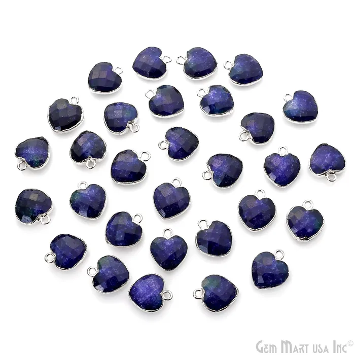 Heart Shape 13x12mm Silver Electroplated Single Bail Gemstone Connector Pendant GemmartUSA Necklaces Heart Shape 13x12mm Silver Electroplated Single Bail Gemstone Connector Pendant GemmartUSA Necklaces