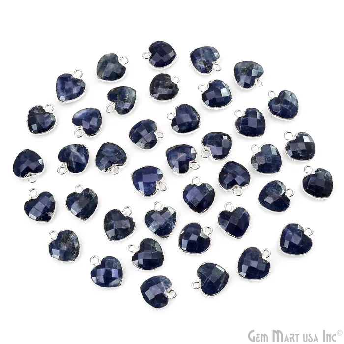 Heart Shape 13x12mm Silver Electroplated Single Bail Gemstone Connector Pendant GemmartUSA Necklaces Heart Shape 13x12mm Silver Electroplated Single Bail Gemstone Connector Pendant GemmartUSA Necklaces