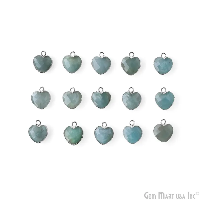 Heart Shape 13x12mm Silver Electroplated Single Bail Gemstone Connector Pendant GemmartUSA Necklaces Heart Shape 13x12mm Silver Electroplated Single Bail Gemstone Connector Pendant GemmartUSA Necklaces