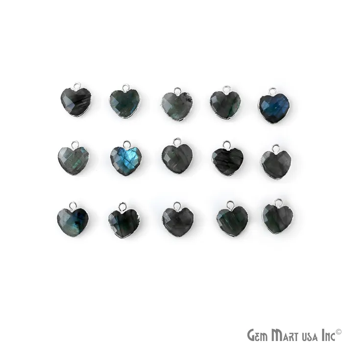 Heart Shape 13x12mm Silver Electroplated Single Bail Gemstone Connector Pendant GemmartUSA Necklaces Heart Shape 13x12mm Silver Electroplated Single Bail Gemstone Connector Pendant GemmartUSA Necklaces