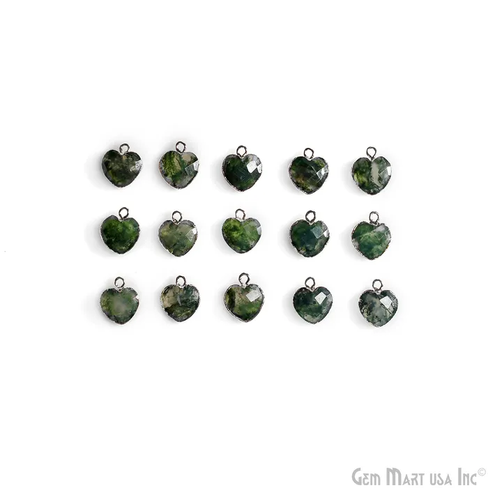 Heart Shape 13x12mm Silver Electroplated Single Bail Gemstone Connector Pendant GemmartUSA Necklaces Heart Shape 13x12mm Silver Electroplated Single Bail Gemstone Connector Pendant GemmartUSA Necklaces