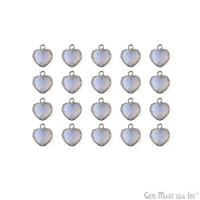 Heart Shape 13x12mm Silver Electroplated Single Bail Gemstone Connector Pendant GemmartUSA Necklaces Heart Shape 13x12mm Silver Electroplated Single Bail Gemstone Connector Pendant GemmartUSA Necklaces