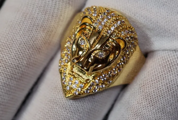 Iced out ring Lion Ring Diamond Lion Ring Leo ring Lion rings Iced Out Lion Ring Sphinx ring Mens Gold Ring Big Gold Ring Lab Diamonds London Rings