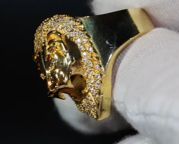 Iced out ring Lion Ring Diamond Lion Ring Leo ring Lion rings Iced Out Lion Ring Sphinx ring Mens Gold Ring Big Gold Ring Lab Diamonds London Rings