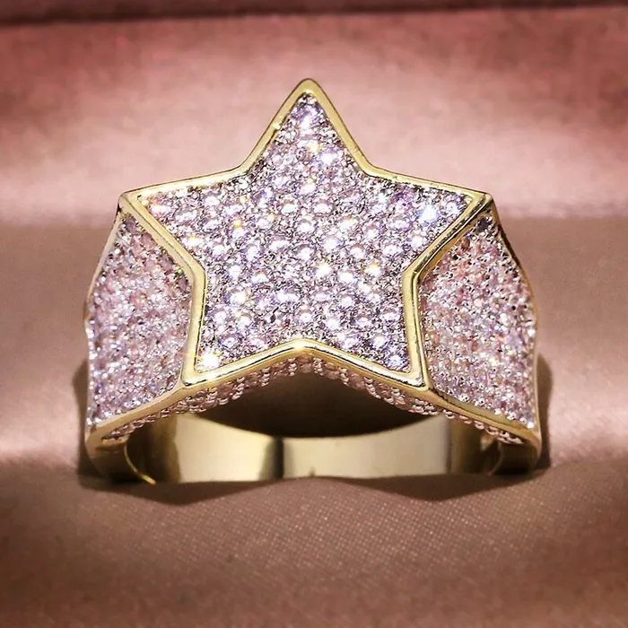 Iced out ring Star Ring Bling Ring ML Rings
