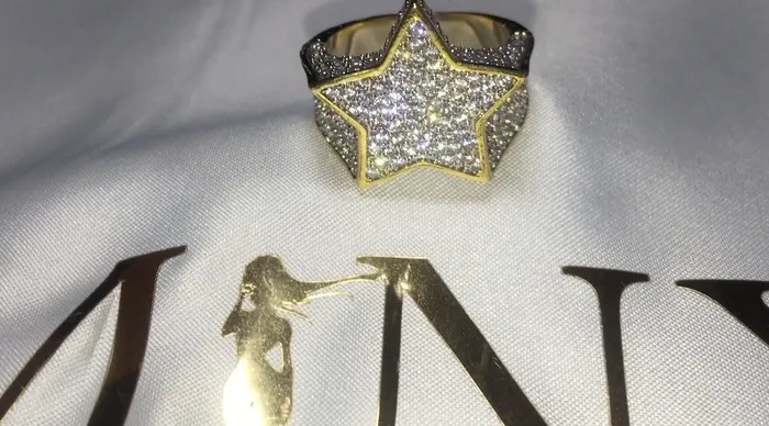 Iced out ring Star Ring Bling Ring ML Rings