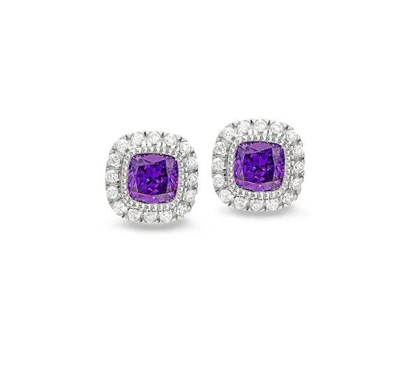 Kelly Waters Sterling Silver Simulated Amethyst CZ Stud Earrings SI3363 Kelly Waters Earrings Kelly Waters Sterling Silver Simulated Amethyst CZ Stud Earrings SI3363 Kelly Waters Earrings