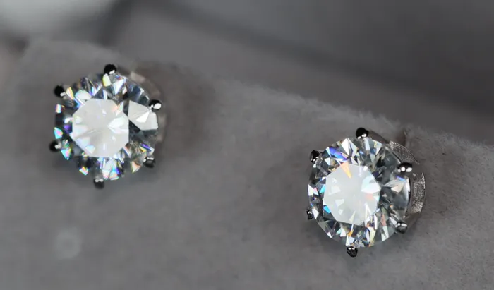 Lab Diamonds London Earrings 60ct MOISSANITE DIAMOND EAR STUDS MOISSANITE ROUND DIAMOND EAR STUDS