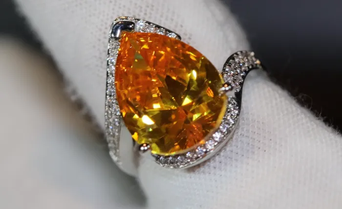 Lab Diamonds London Rings Teardrop Ring Yellow Diamond Ring Yellow Diamond Engagement Ring