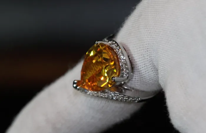 Lab Diamonds London Rings Teardrop Ring Yellow Diamond Ring Yellow Diamond Engagement Ring