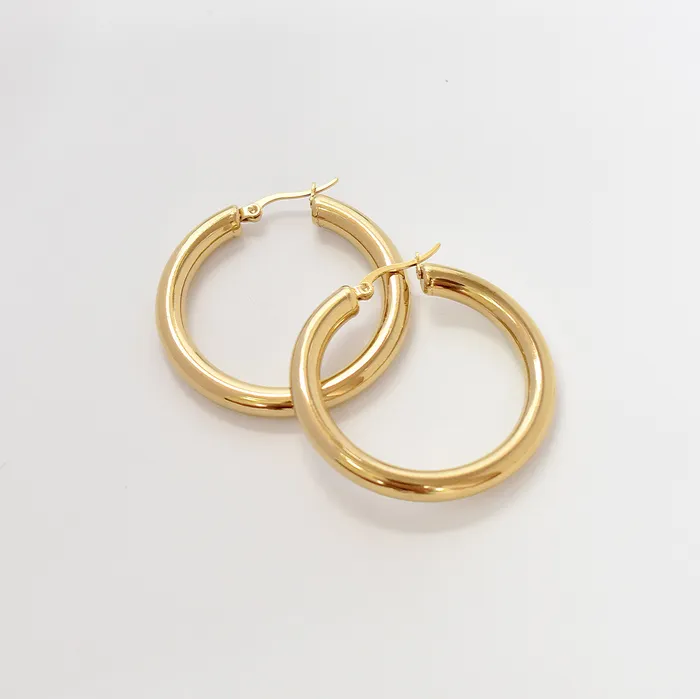 Mai Dsire CELINE THICK SILVER HOOP EARRING SAMPLE Earrings