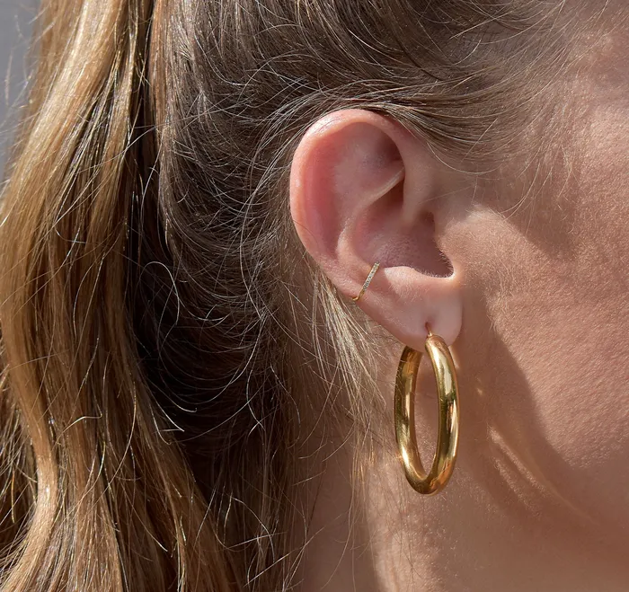 Mai Dsire CELINE THICK SILVER HOOP EARRING SAMPLE Earrings