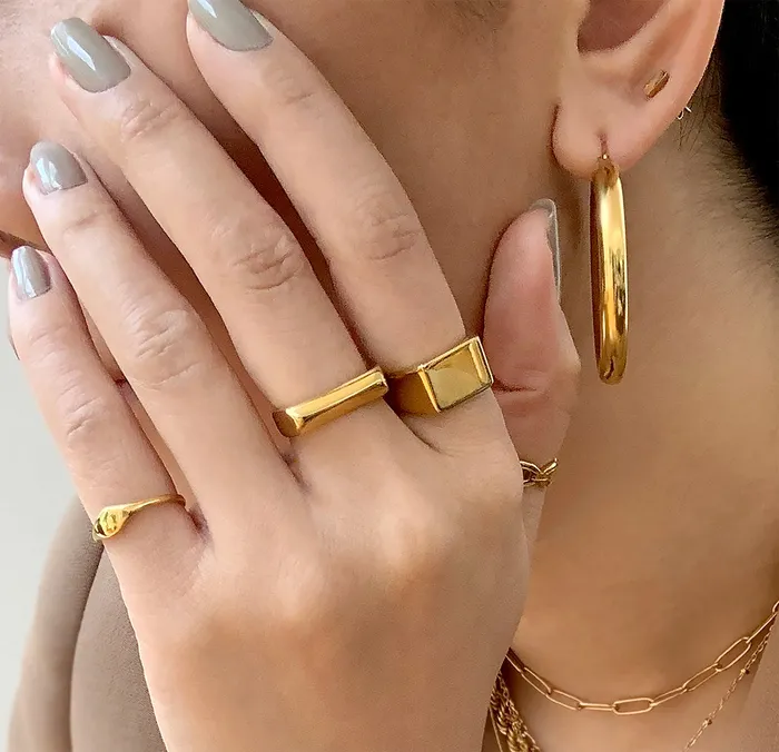Mai Dsire CELINE THICK SILVER HOOP EARRING SAMPLE Earrings