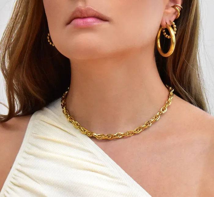Mai Dsire CELINE THICK SILVER HOOP EARRING SAMPLE Earrings