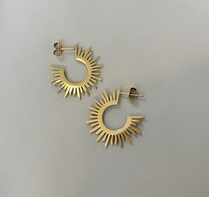 MAI DSIRE GOLD SUN BEAM HOOP EARRINGS SAMPLE Earrings