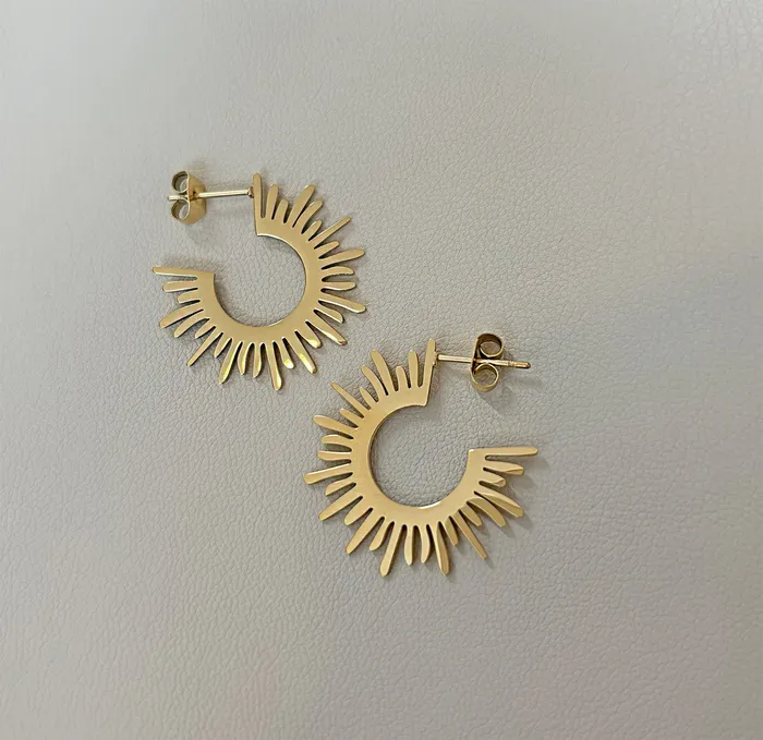MAI DSIRE GOLD SUN BEAM HOOP EARRINGS SAMPLE Earrings