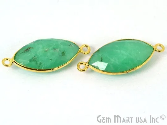 Marquise 10x20mm Gold Bezel Double Bail Gemstone Connector GemMartUSA PreStyled Sets Marquise 10x20mm Gold Bezel Double Bail Gemstone Connector GemMartUSA PreStyled Sets