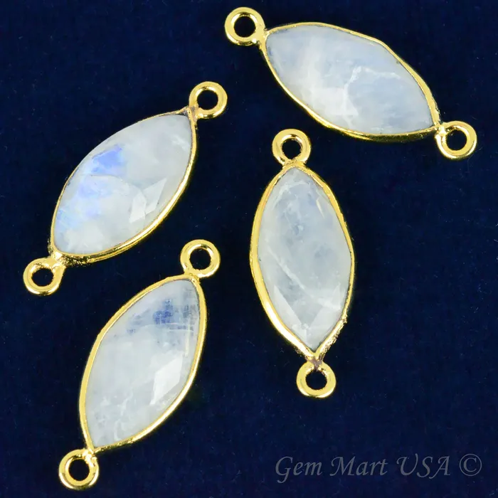Marquise 10x20mm Gold Bezel Double Bail Gemstone Connector GemMartUSA PreStyled Sets Marquise 10x20mm Gold Bezel Double Bail Gemstone Connector GemMartUSA PreStyled Sets