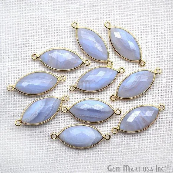 Marquise 10x20mm Gold Bezel Double Bail Gemstone Connector GemMartUSA PreStyled Sets Marquise 10x20mm Gold Bezel Double Bail Gemstone Connector GemMartUSA PreStyled Sets