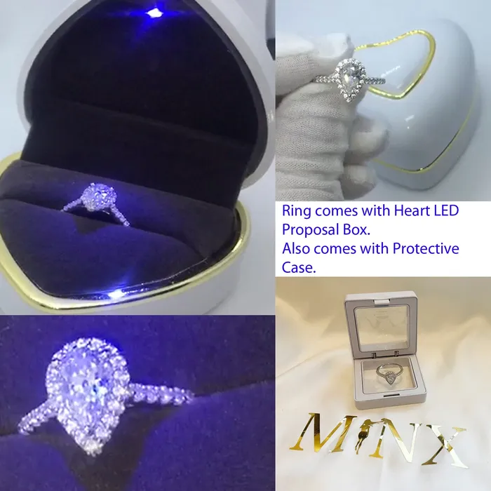 Minx London Rings 1ct Engagement Ring Teardrop Engagement Ring Womens Wedding Ring Moissanite Ring Moissanite Engagement Ring Pear Engagement Ring