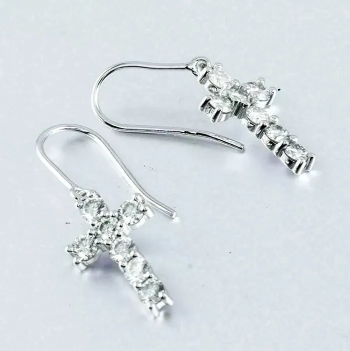 Minx London Womens Cross Earrings Cross Earrings Women Diamond Earrings Dangle Earrings Cross Earrings Cross Dangle Earrings Womens Earrings Earrings