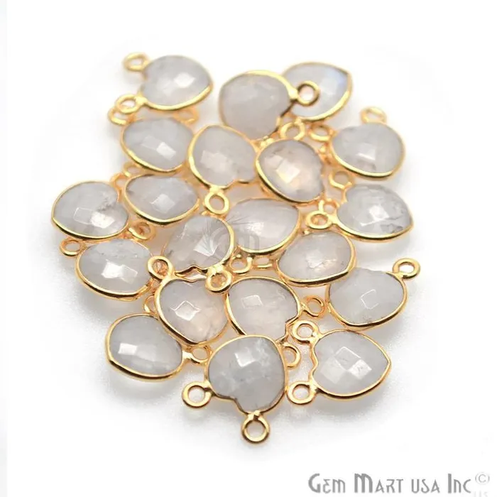 Moonstone Heart 10mm Gold Plated Cat Bail Gemstone Bezel Connector GemMartUSA Necklaces Moonstone Heart 10mm Gold Plated Cat Bail Gemstone Bezel Connector GemMartUSA Necklaces