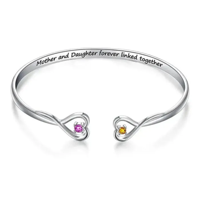 Mother And Daughter Linked Forever Custom Bracelet Customized Jewel Bracelets Mother And Daughter Linked Forever Custom Bracelet Customized Jewel Bracelets