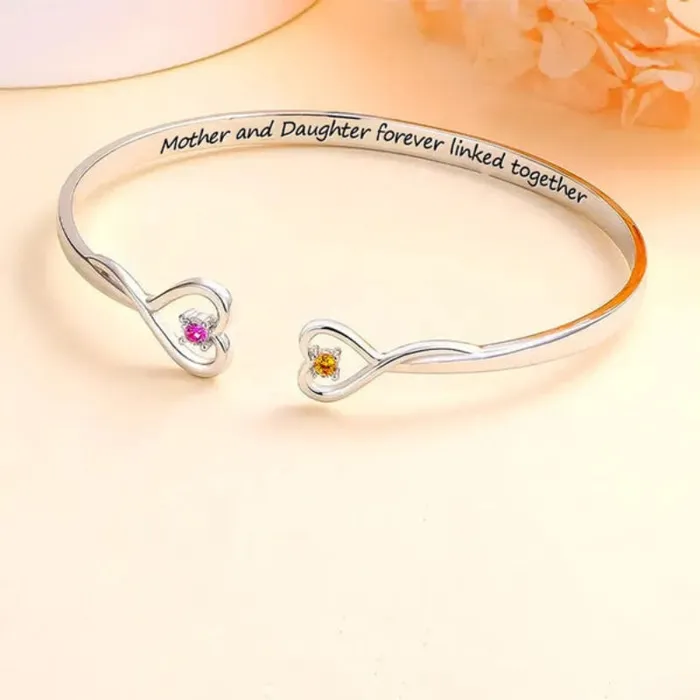 Mother And Daughter Linked Forever Custom Bracelet Customized Jewel Bracelets