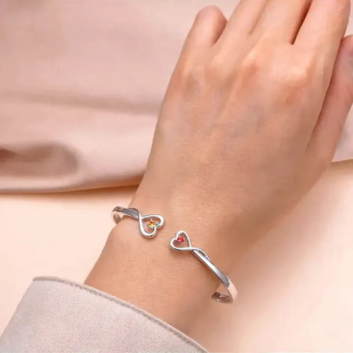 Mother And Daughter Linked Forever Custom Bracelet Customized Jewel Bracelets