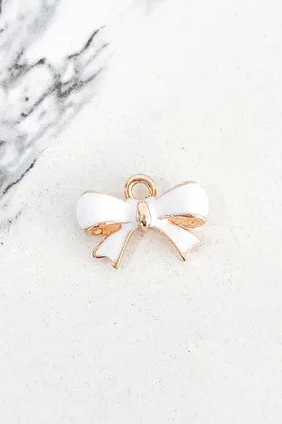 Nash Grey Wholesale Black or White Bow Charm Charm Necklaces