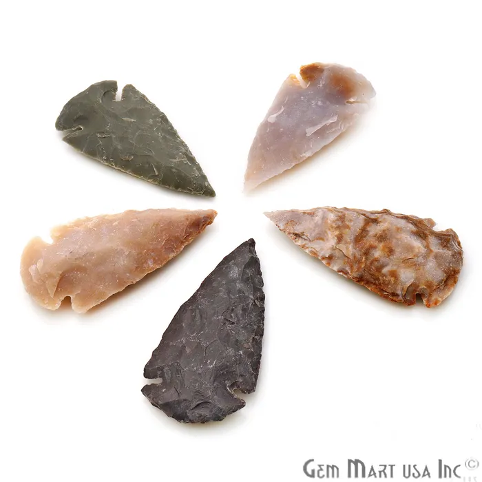 Necklaces GemmartUSA 5pc Lot Arrowhead Cut Gemstones 61x31mm Handcrafted Stone Loose Gemstone DIY Pendant DIY Jewelry Necklaces GemmartUSA 5pc Lot Arrowhead Cut Gemstones 61x31mm Handcrafted Stone Loose Gemstone DIY Pendant DIY Jewelry