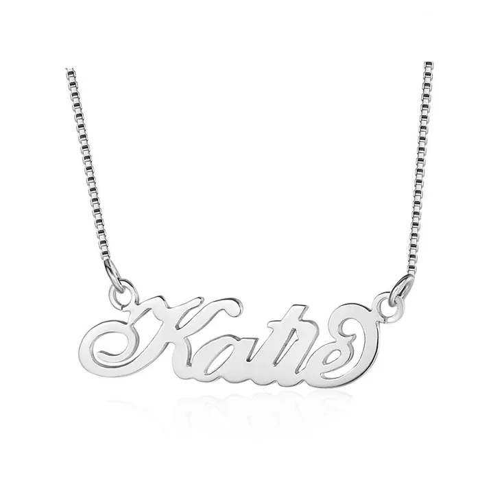 Necklaces Personalised 925 Sterling Silver Necklace for Women with Custom Nameplate Pendant Fine Jewelry Anniversary Gift customjewelryan Necklaces Personalised 925 Sterling Silver Necklace for Women with Custom Nameplate Pendant Fine Jewelry Anniversary Gift customjewelryan