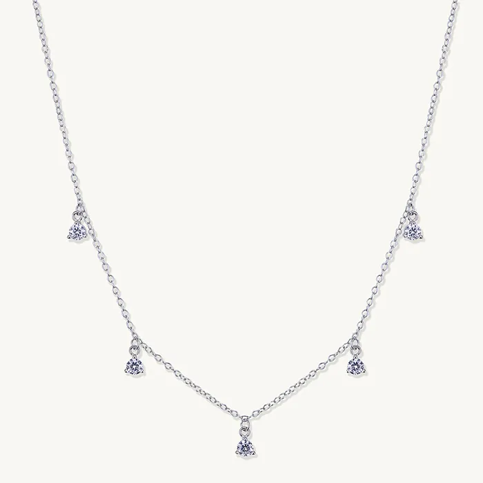 Necklaces Sapphire Dangling Chain Necklace Camile Stone