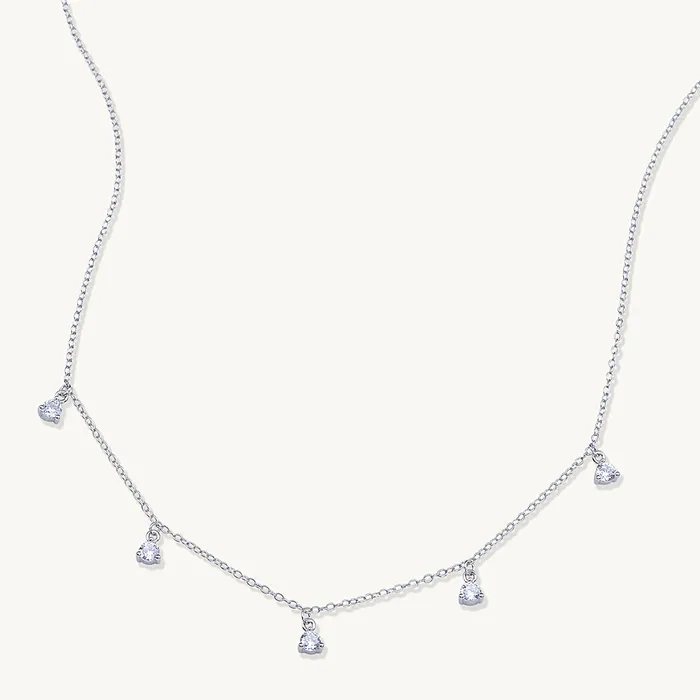 Necklaces Sapphire Dangling Chain Necklace Camile Stone