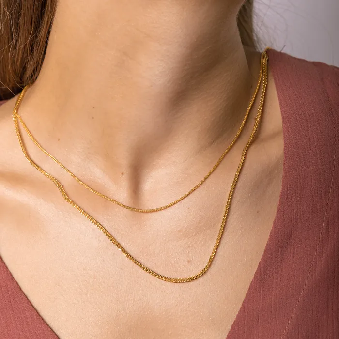 Necklaces Thick Cable Chain Rope Necklace Camile Stone