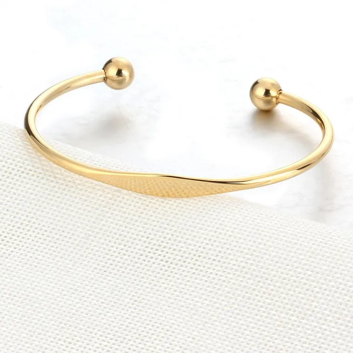 Personalized Jewel Bracelets Trendy Stainless Steel Open Cuff Bangle Bracelet Vintage Style Fashion Bangle Band Best Gift for Christmas Birthday Anniversary