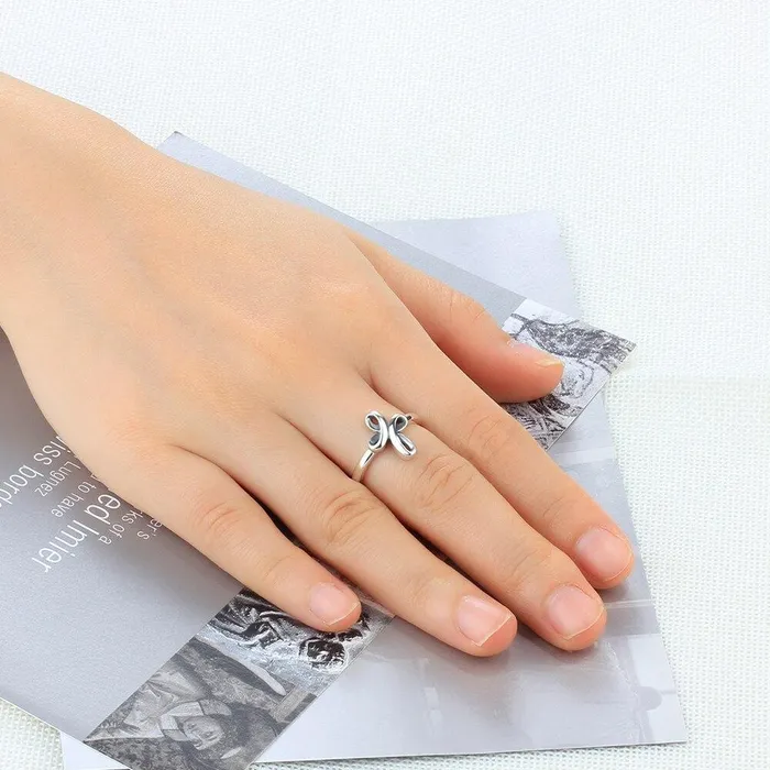 Personalized Jewel Sterling Silver Rings for Women Latin Cross Braided Design Vintage Style OL Jewelry Gift for Her Necklaces