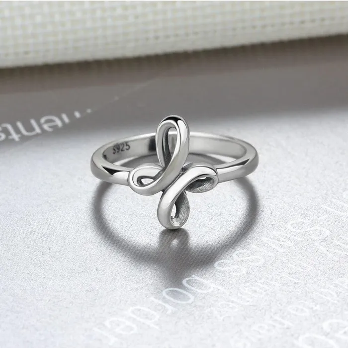 Personalized Jewel Sterling Silver Rings for Women Latin Cross Braided Design Vintage Style OL Jewelry Gift for Her Necklaces