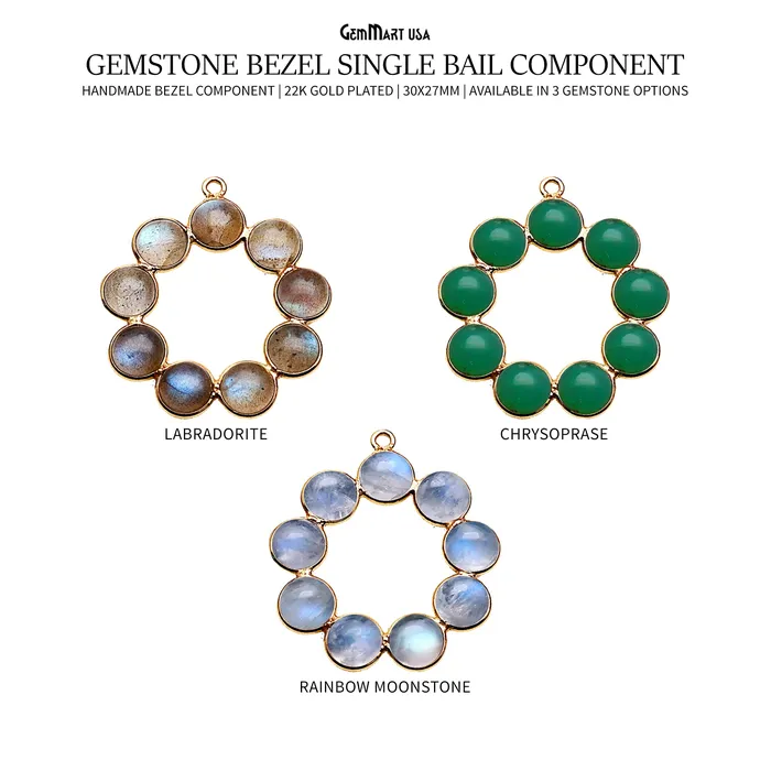 PreStyled Sets GemMartUSA DIY Gold Plated 30x27mm Round Chandelier Finding Component PreStyled Sets GemMartUSA DIY Gold Plated 30x27mm Round Chandelier Finding Component
