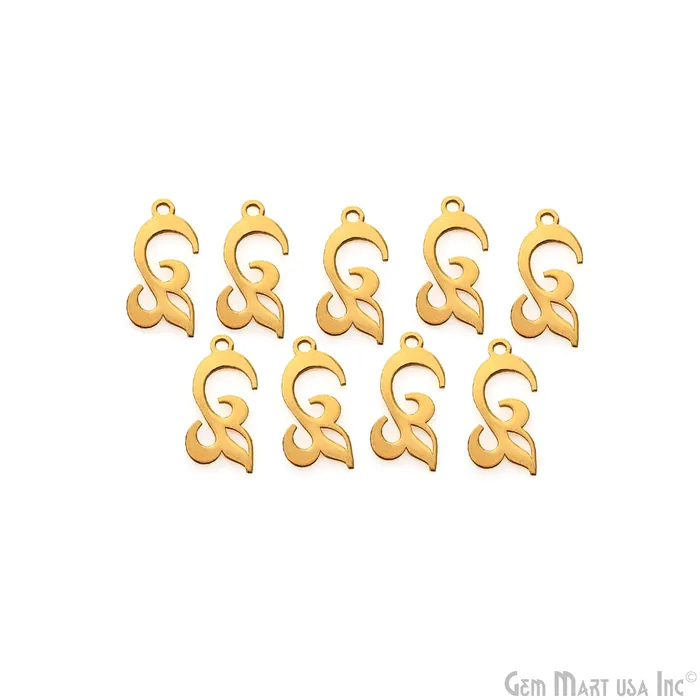 PreStyled Sets GemmartUSA Gold Laser Finding 175x9mm Gold Plated Charm For Bracelets Pendants PreStyled Sets GemmartUSA Gold Laser Finding 175x9mm Gold Plated Charm For Bracelets Pendants