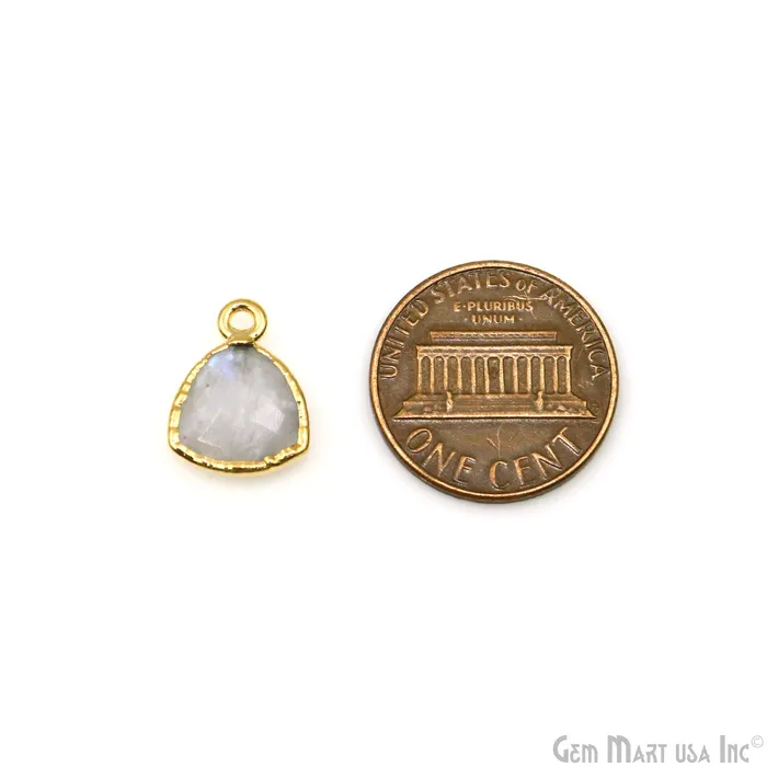 PreStyled Sets GemmartUSA Rainbow Moonstone 10mm Trillion Gold Edged Bail Gemstone Connector PreStyled Sets GemmartUSA Rainbow Moonstone 10mm Trillion Gold Edged Bail Gemstone Connector