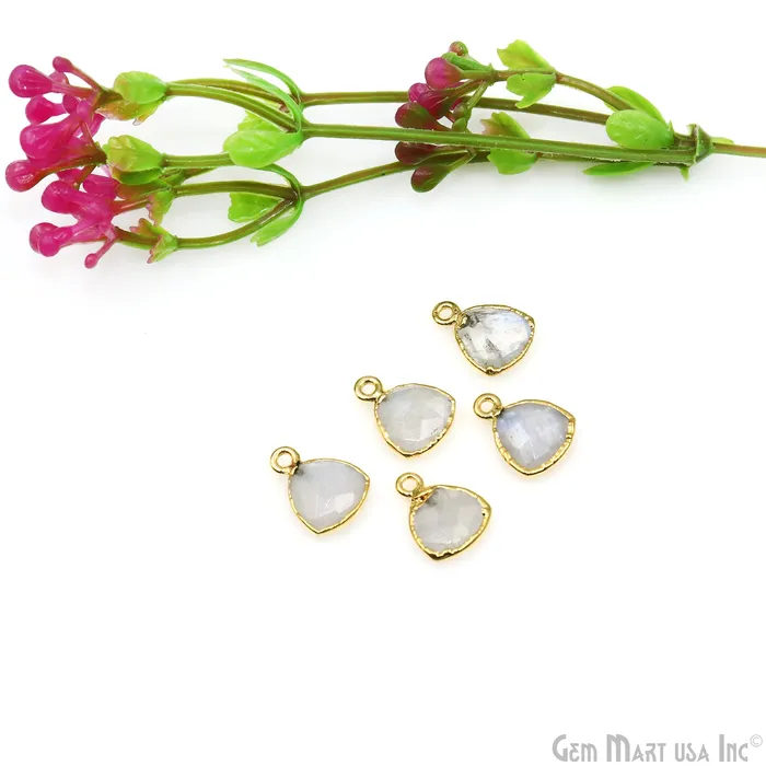 PreStyled Sets GemmartUSA Rainbow Moonstone 10mm Trillion Gold Edged Bail Gemstone Connector PreStyled Sets GemmartUSA Rainbow Moonstone 10mm Trillion Gold Edged Bail Gemstone Connector