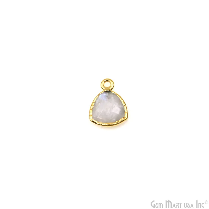PreStyled Sets GemmartUSA Rainbow Moonstone 10mm Trillion Gold Edged Bail Gemstone Connector PreStyled Sets GemmartUSA Rainbow Moonstone 10mm Trillion Gold Edged Bail Gemstone Connector