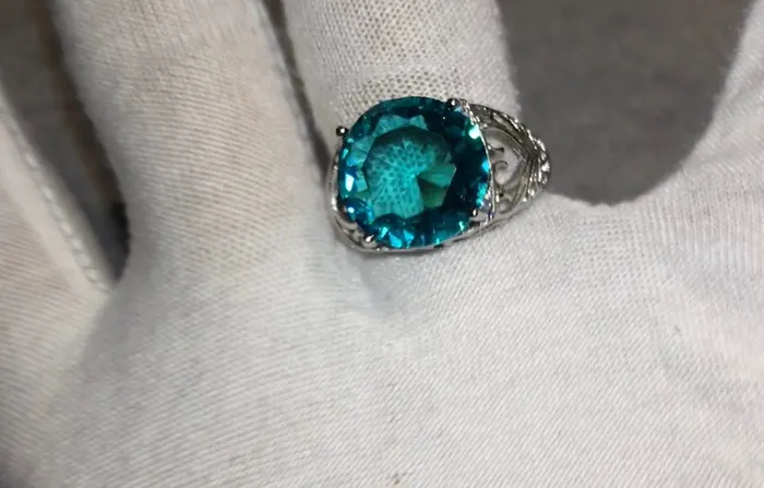 Promise Ring Engagement Ring Teal Blue Ring Womens Promise Ring Aquamarine Engagement Ring Blue Diamond Ring Tourmaline Ring Minx London Rings