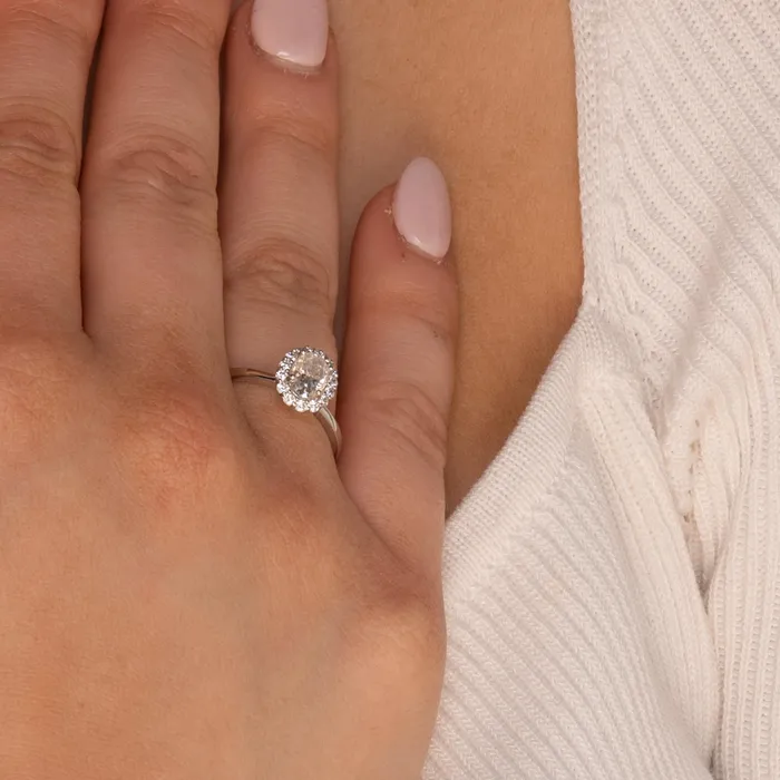 Rings Camile Stone 10 ct Oval Moissanite Diamond Ring