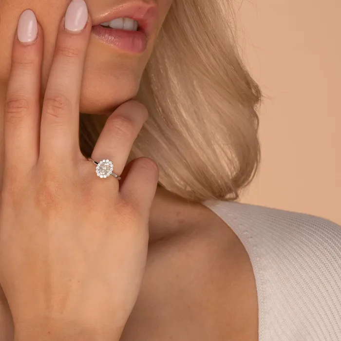 Rings Camile Stone 10 ct Oval Moissanite Diamond Ring